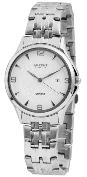 AKZENT EXCLUSIVE Herrenuhr mit Metallband