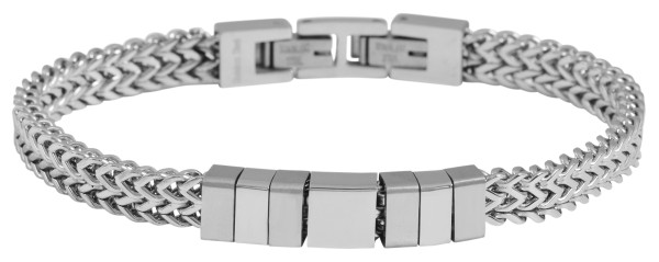 Akzent Panzerarmband, Edelstahl, Clipverschluss