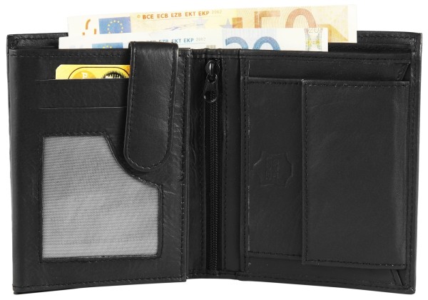 Excellanc Herren Geldbörse aus Echtleder. Format 10 x 12 cm.