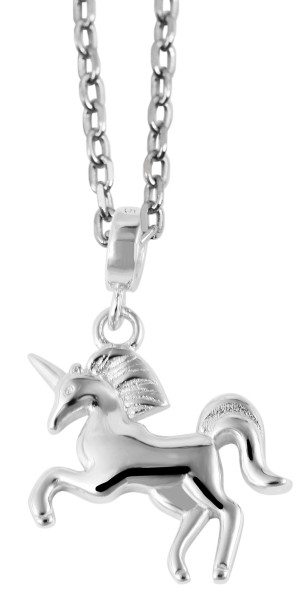 925/- Echt Silber Einhorn-Anhänger ohne Kette, 925/rhodiniert