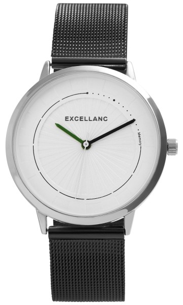 Excellanc Herrenuhr mit Edelstahl Meshband